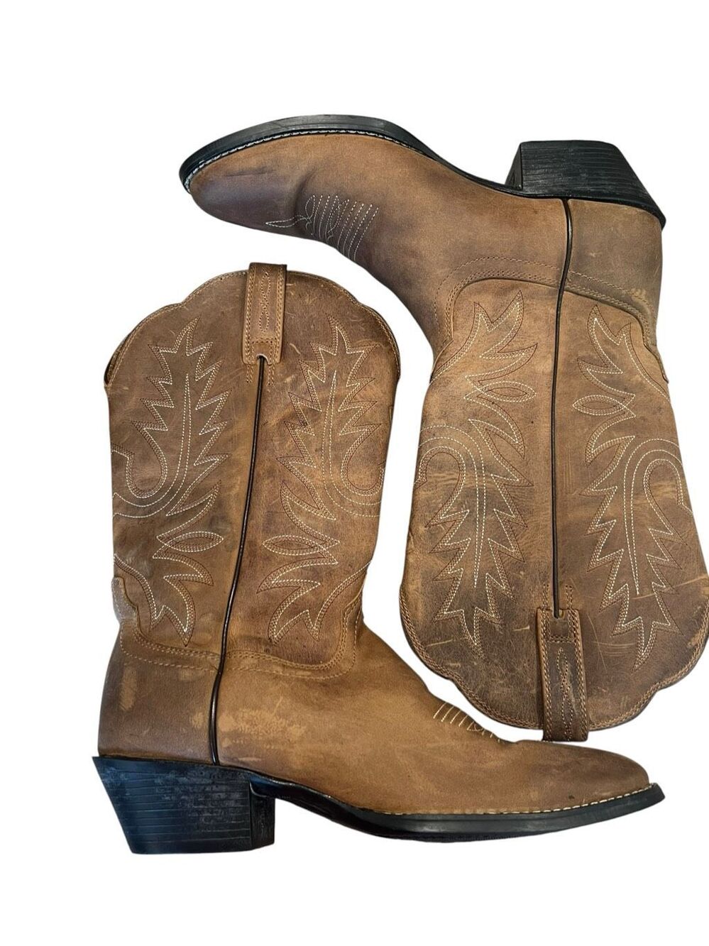 Ariat Brown Suede Western Heeled Boots